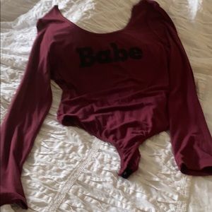 Bodysuit wine color